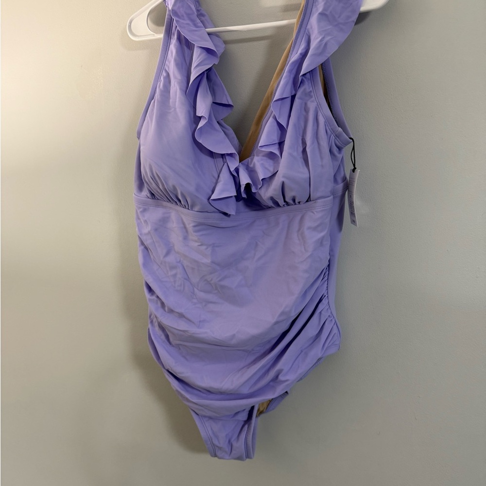 Lavender Ruffle One-Piece Swimsuit